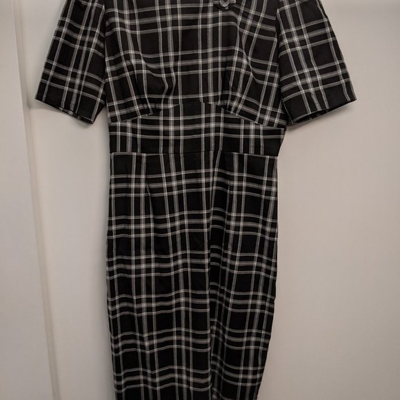 Stop Staring Plaid Wiggle Dress - Picture 2 of 5